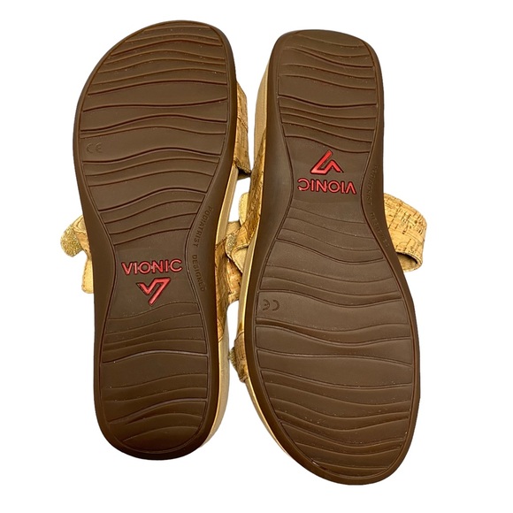 VIONIC Women’s Pacific Rio Gold Cork Sandals size 10 - Picture 9 of 11
